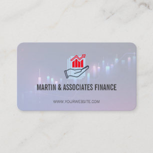 Balken Diagramm Farbverlauf Finanzmarkt Visitenkarte