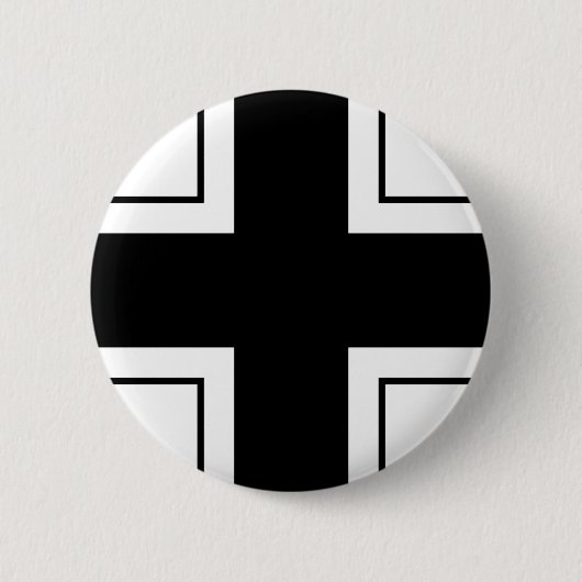BalkenKreuz auf Weiß Button (Vorderseite)
