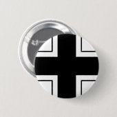 BalkenKreuz auf Weiß Button (Vorne & Hinten)