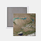 Balkhash-See in Ostkasachstan Magnet (Vorderseite/Rückseite)