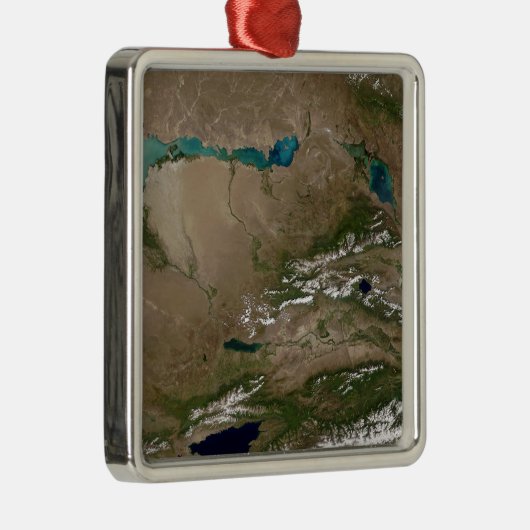 Balkhash-See in Ostkasachstan Ornament Aus Metall (Rechts)