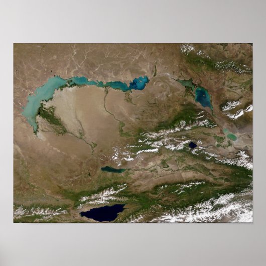 Balkhash-See in Ostkasachstan Poster (Vorne)
