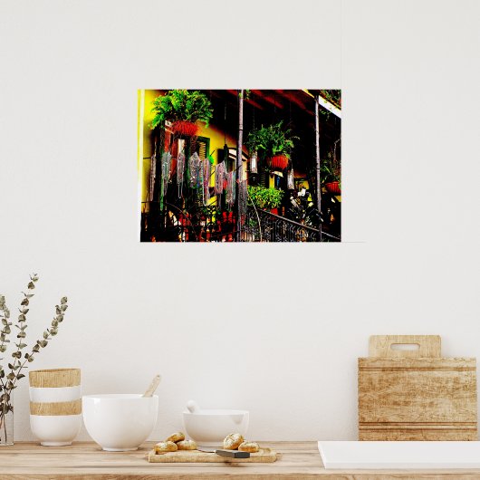 Balkon im französischen Viertel Poster (Küche)