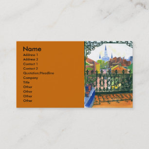 Balkon im französischen Viertel, Visitenkarte