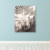 Balkon mit kleinem Restaurant, Italien Leinwanddruck (Insitu (Holzboden))