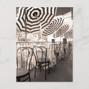 Balkon mit kleinem Restaurant, Italien Postkarte