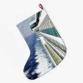 Balkon-Reihe mit Monogramm Großer Weihnachtsstrumpf (Rückseite (Hängend))