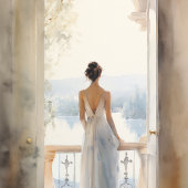 Balkon Ruhe: Aquareller Meerblick Poster