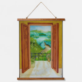 Balkon Wandteppich Mit Holzrahmen