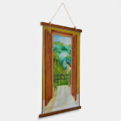 Balkon Wandteppich Mit Holzrahmen (Gewinkelt)