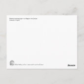 Balkonwarnung Postkarte (Rückseite)