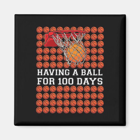 Ball 100 Tage Basketball Kinder Junge schlauer Magnet (Vorne)
