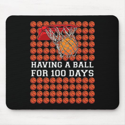 Ball 100 Tage Basketball Kinder Junge schlauer Mousepad (Vorne)