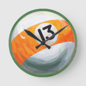 Ball 13 runde wanduhr (Vorderseite)