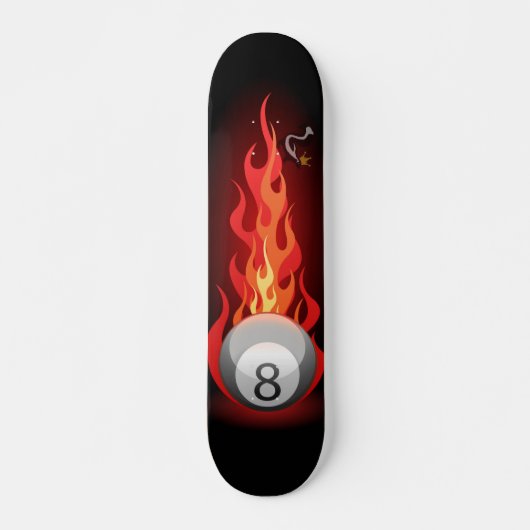 Ball 8 auf Feuer Skateboard (Vorne)