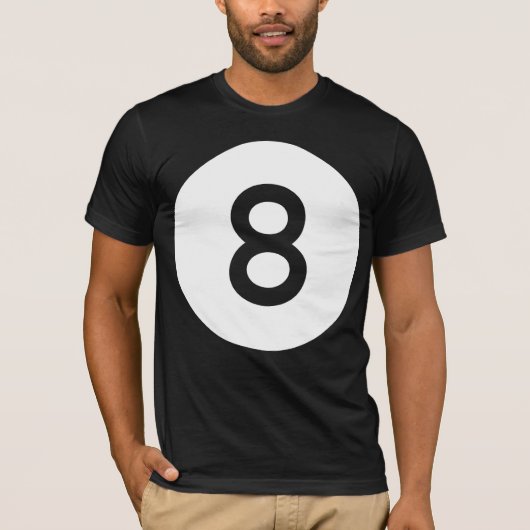 Ball 8 Ball/acht - säubern Sie T-Shirt (Vorderseite)