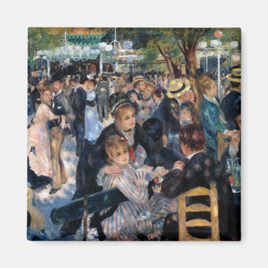 Ball am Moulin de la Galette, Auguste Renoir Magnet (Vorne)