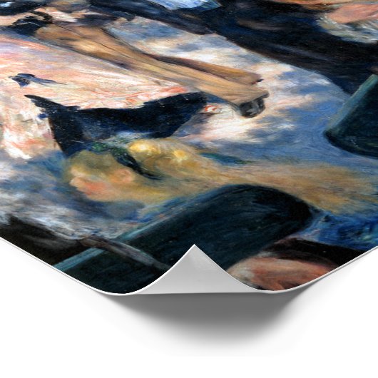 Ball am Moulin de la Galette, Auguste Renoir Poster (Ecke)