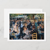 Ball am Moulin de la Galette, Auguste Renoir Postkarte (Vorne/Hinten)