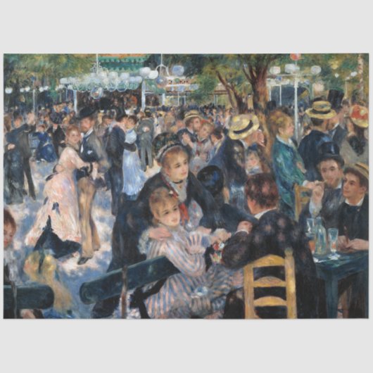 Ball am Moulin de la Galette, Auguste Renoir Seidenpapier (Vorderseite)