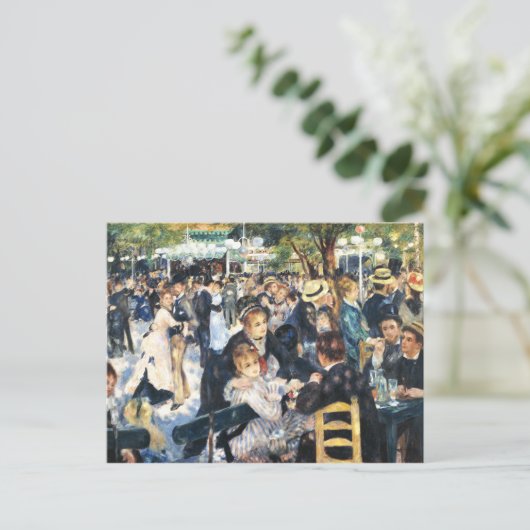 Ball am Moulin de la Galette Party Renoir Postkarte (Stehend Vorderseite)