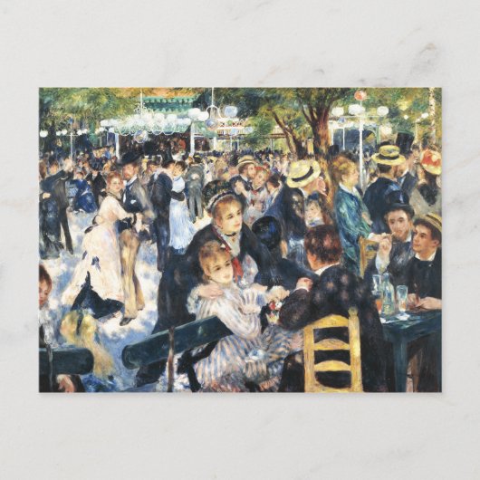 Ball am Moulin de la Galette Party Renoir Postkarte (Vorderseite)