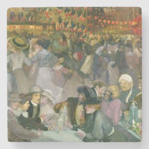 Ball auf dem am 14. Juli Steinuntersetzer