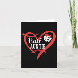 Ball Auntie Baseball Fußball Liebe des Herzens _1 Karte