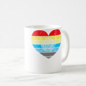 Ball aus Garn und Stricknadeln stricken Kaffeetasse (VorderseiteRechts)