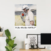 Ball Back - ArchivCricket Print gewollt Poster (Heimbüro)