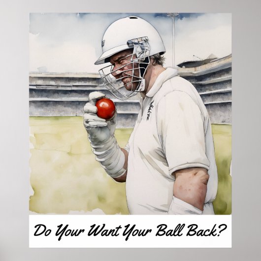 Ball Back - ArchivCricket Print gewollt Poster (Vorne)