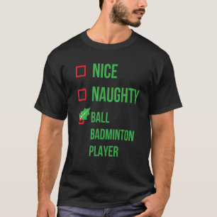 Ball Badminton Player Funny Pajama Weihnachten T-Shirt