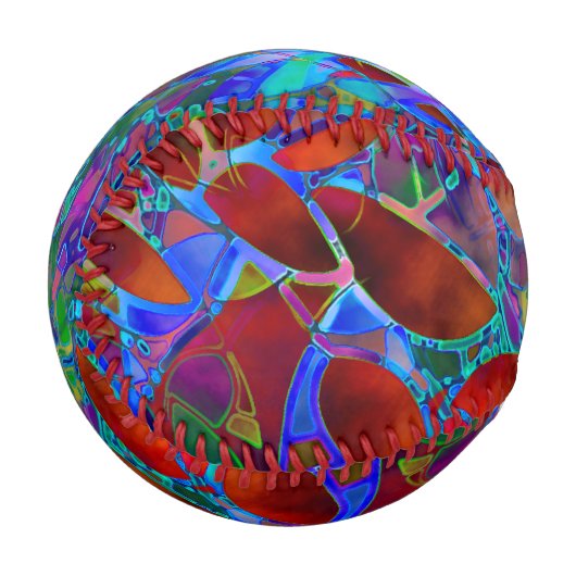 Ball Baseball Abstraktes Hartglas (Vorderseite Links)