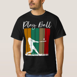 Ball Baseball-Spiel und Ball-Spieler spielen T-Shirt