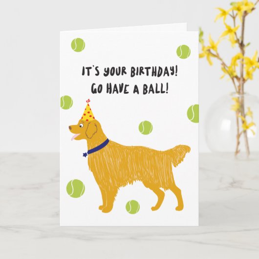Ball Birthday Card Karte (Gelbe Blume)