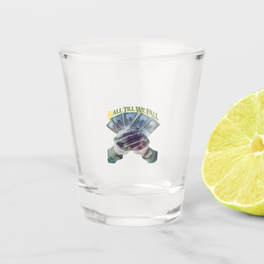 BALL BIS WIR SCHUHGLAS FALLEN SCHNAPSGLAS (Vorderseite)