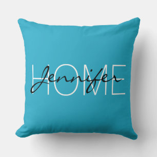 Ball blaue Farbe Heim-Monogramm Kissen
