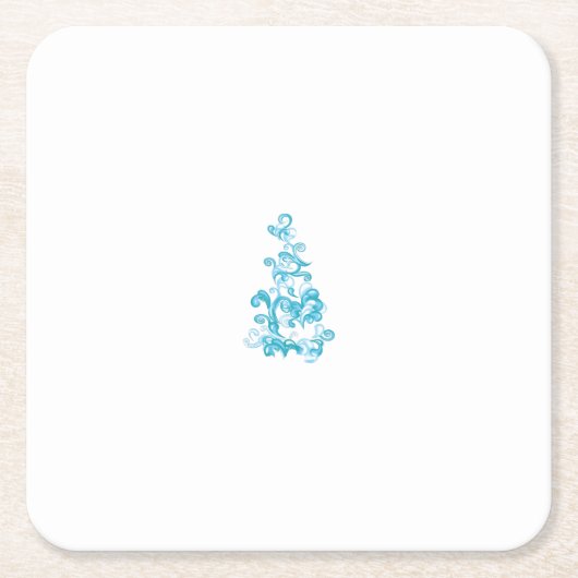 Ball Blue, Medium Turquoise decorativPaper Coaster Rechteckiger Pappuntersetzer (Vorderseite)