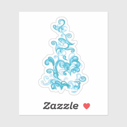 Ball Blue, Medium Turquoise Dekoration Aufkleber (Blatt)