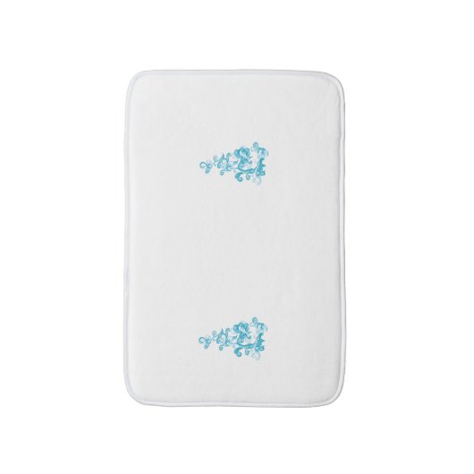 Ball Blue, Medium Turquoise Dekoration Badematte (Vorderseite Vertikal)