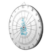 Ball Blue, Medium Turquoise Dekoration Dartscheibe (Vorderseite rechts)