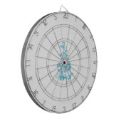 Ball Blue, Medium Turquoise Dekoration Dartscheibe (Vorderseite Links)