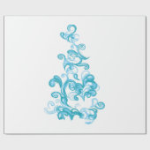 Ball Blue, Medium Turquoise Dekoration Geschenkpapier (Flach)
