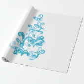 Ball Blue, Medium Turquoise Dekoration Geschenkpapier (Ungerollt)