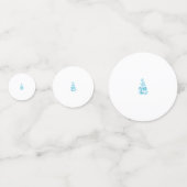 Ball Blue, Medium Turquoise Dekoration Konfetti (Vorderseiten)