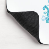 Ball Blue, Medium Turquoise Dekoration Mousepad (Ecke)