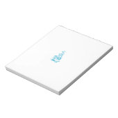 Ball Blue, Medium Turquoise Dekoration Notizblock (Rotiert)