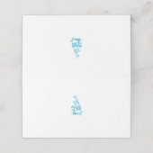 Ball Blue, Medium Turquoise Dekoration Platzkarte (Außenseite Aufgefaltet)