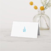 Ball Blue, Medium Turquoise Dekoration Platzkarte (Rückseite)