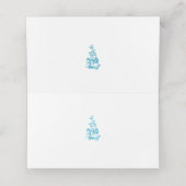 Ball Blue, Medium Turquoise Dekoration Platzkarte (Innenseite Aufgefaltet)